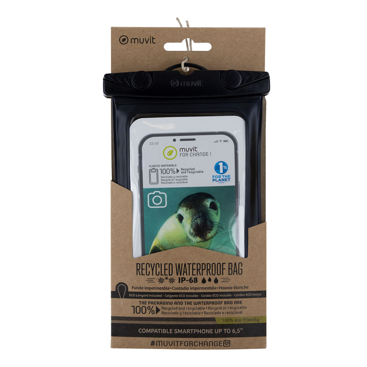 Image de Waterproof case Muvit for Change Black Universal 6,5" (6,5")