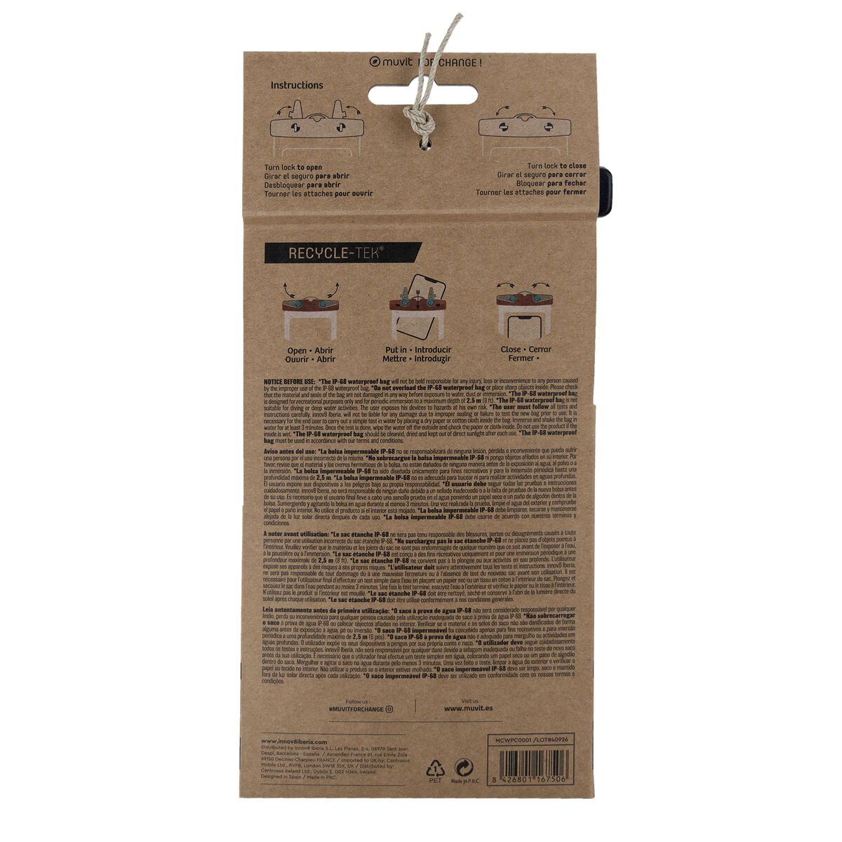 Image de Waterproof case Muvit for Change Black Universal 6,5" (6,5")