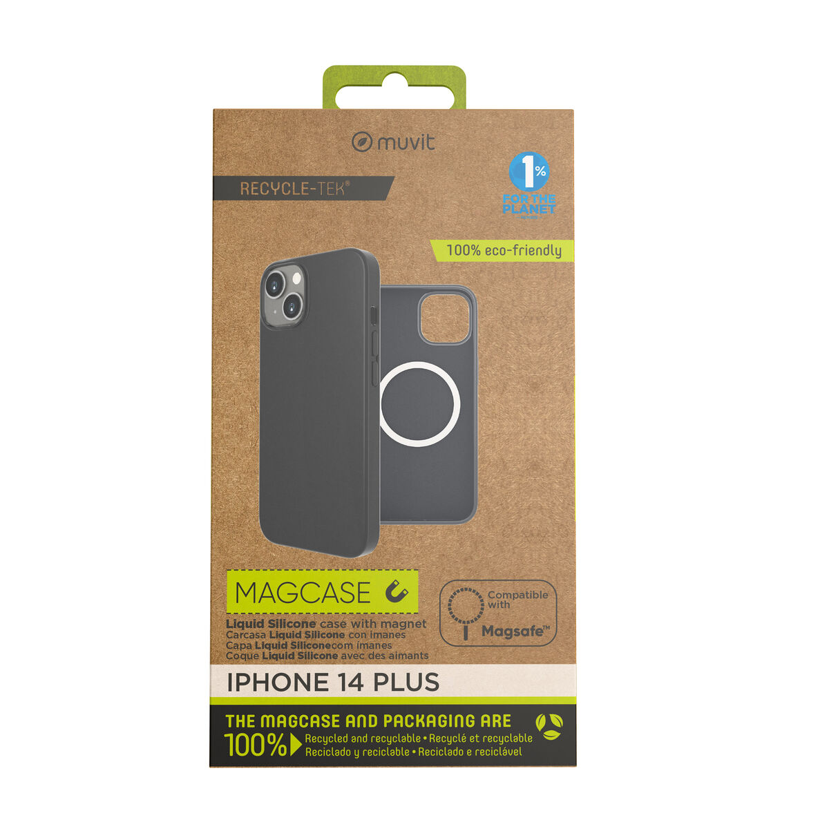 Image de Protection pour téléphone portable Muvit for Change iPhone 14 Plus Noir Magnétique