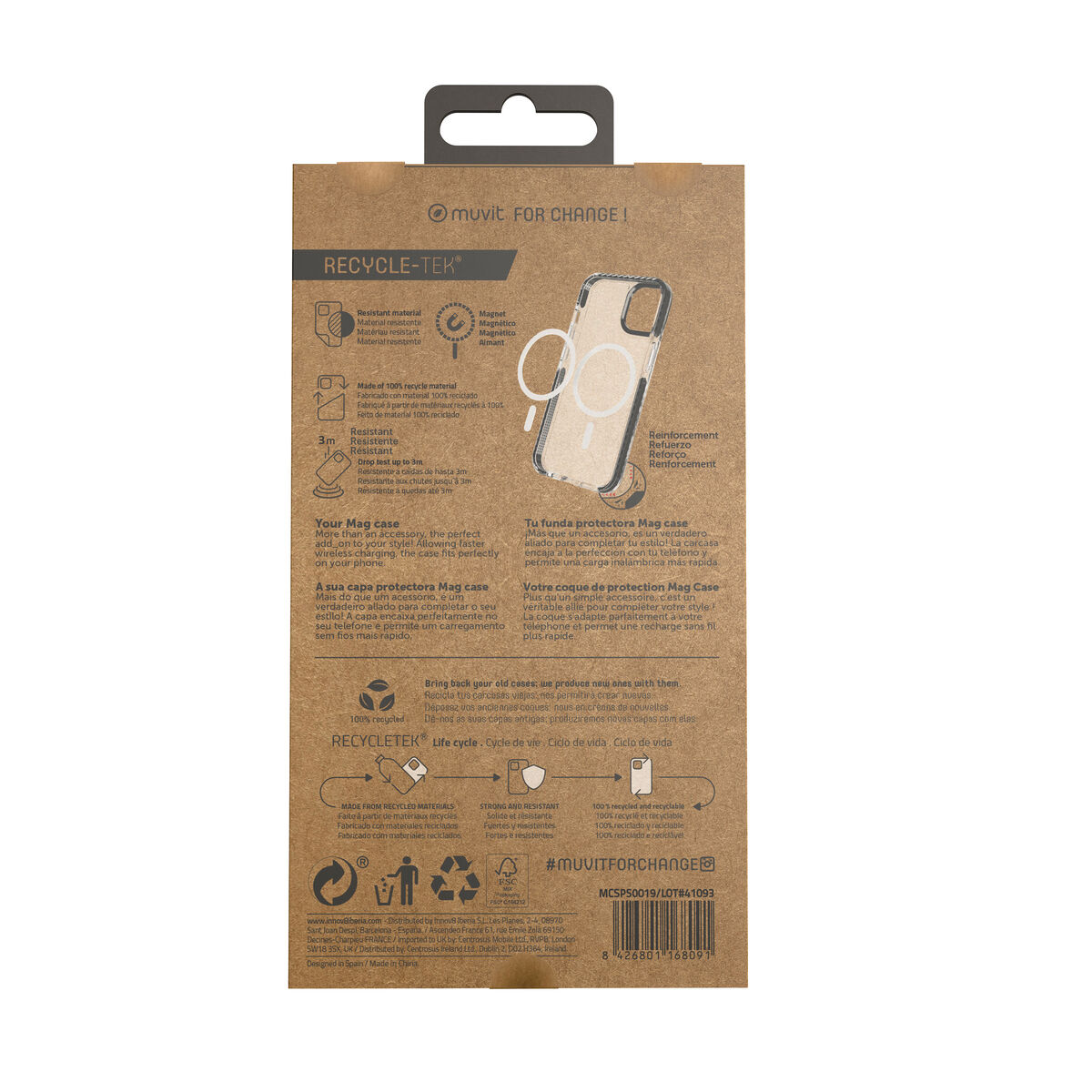 Image de Protection pour téléphone portable Muvit for Change iPhone 14 Pro Magnétique