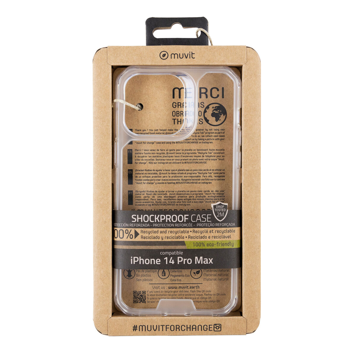 Image de Protection pour téléphone portable Muvit for Change iPhone 14 Pro Max Transparent