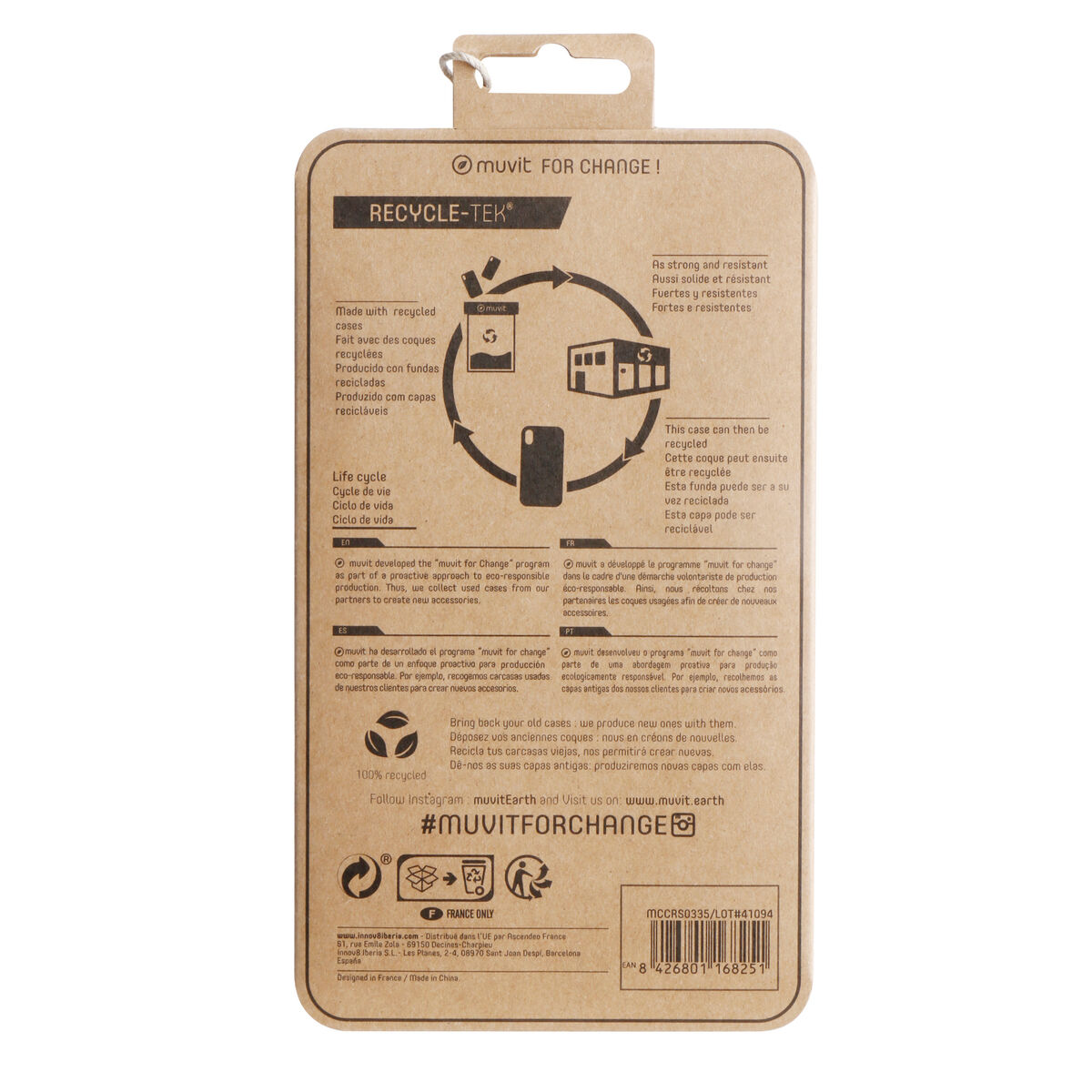 Image de Protection pour téléphone portable Muvit for Change iPhone 14 Pro