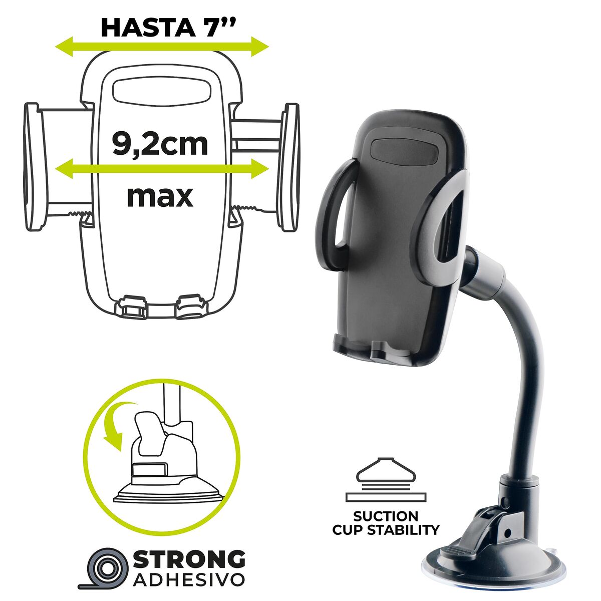 Car Mount Muvit Black 7"