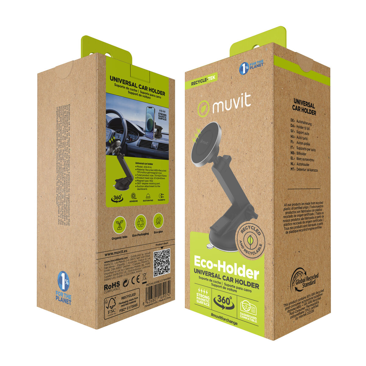 Car Mount Muvit Black