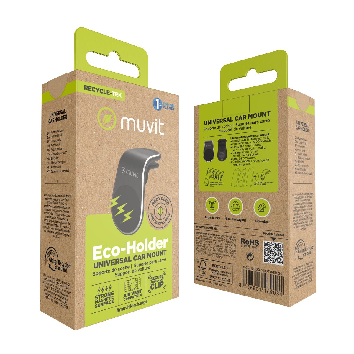 Mobile support Muvit MCCHL0007 Black