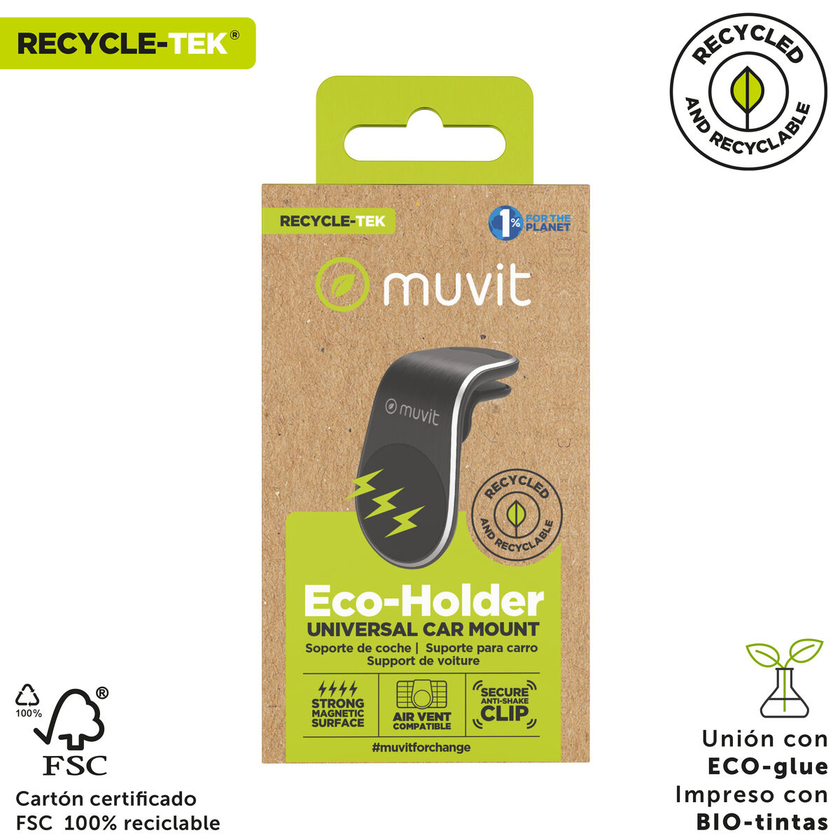 Mobile support Muvit MCCHL0007 Black