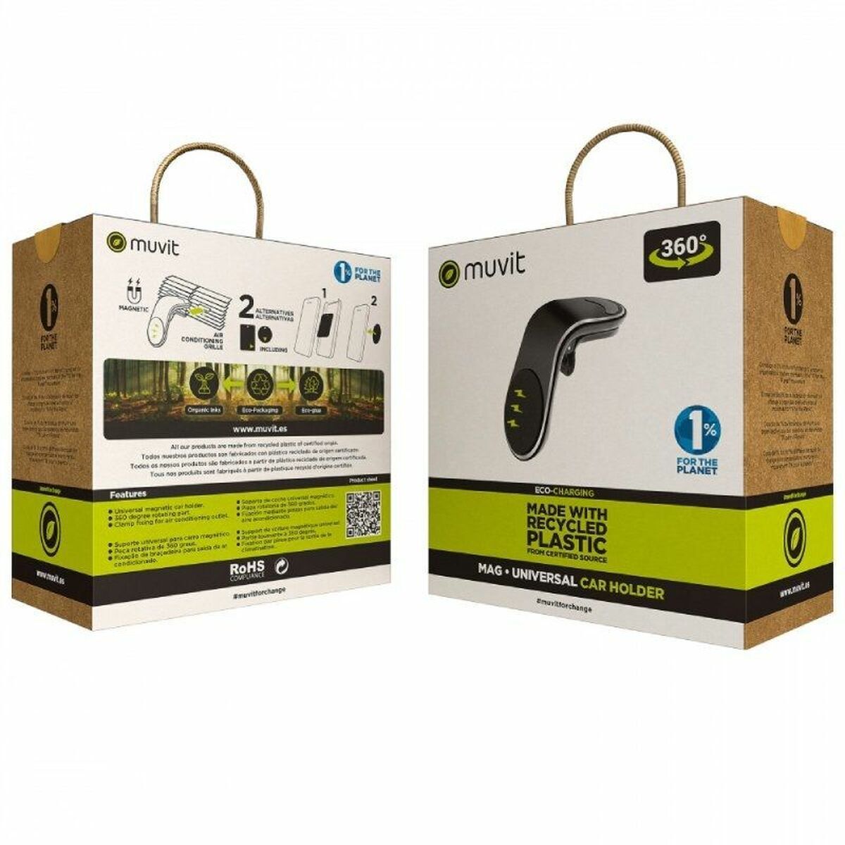 Mobile support Muvit MCCHL0007 Black