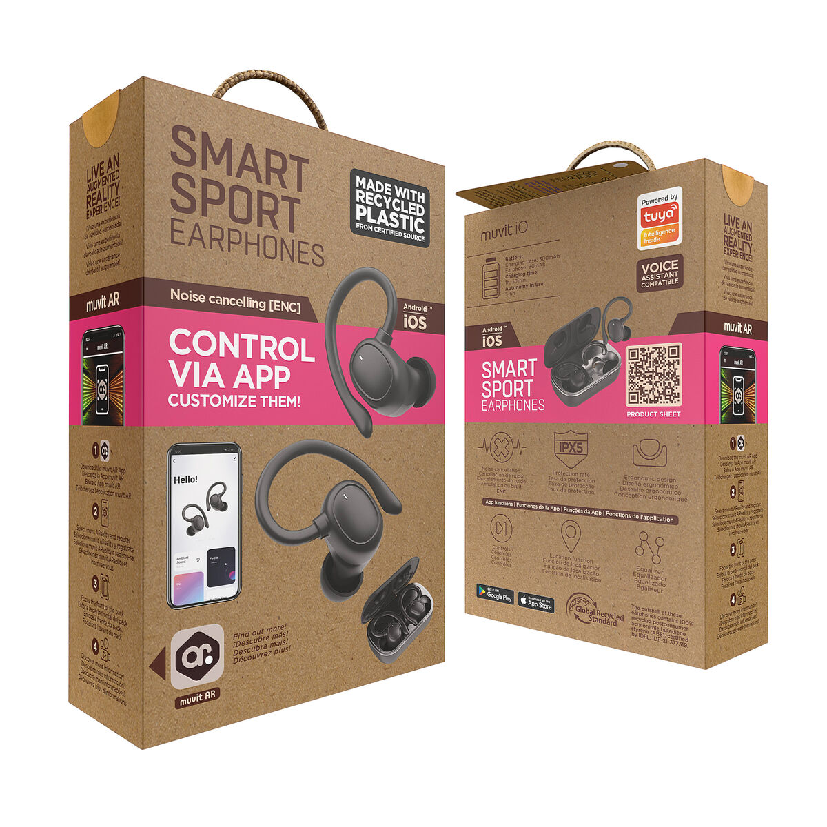 In-ear Bluetooth Headphones Muvit iO Black