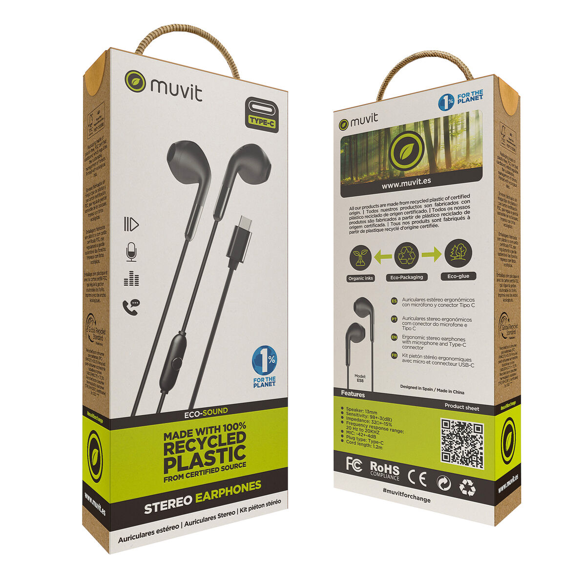 Picture of Headphones Muvit for Change E58