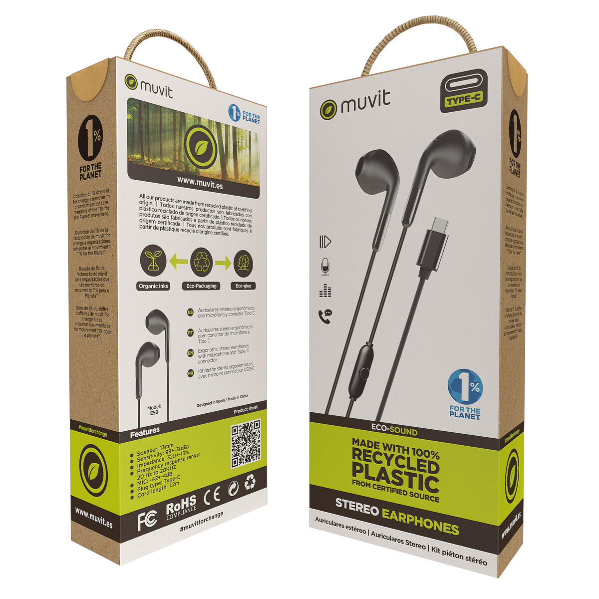 Headphones Muvit for Change E58