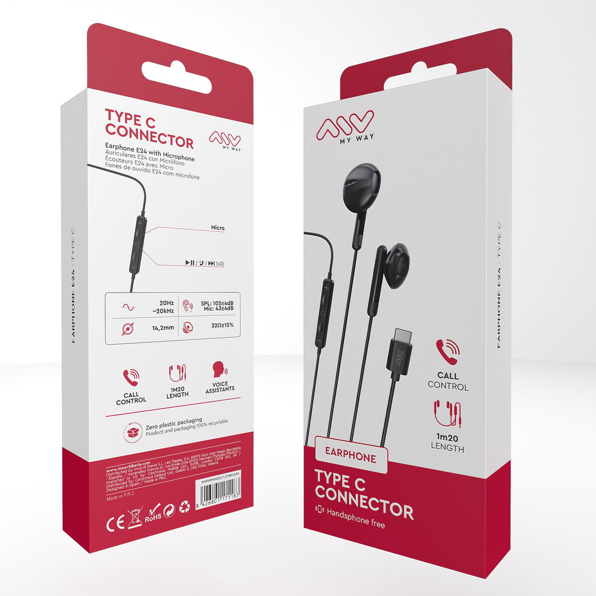 Picture of Headphones with Microphone Myway Black