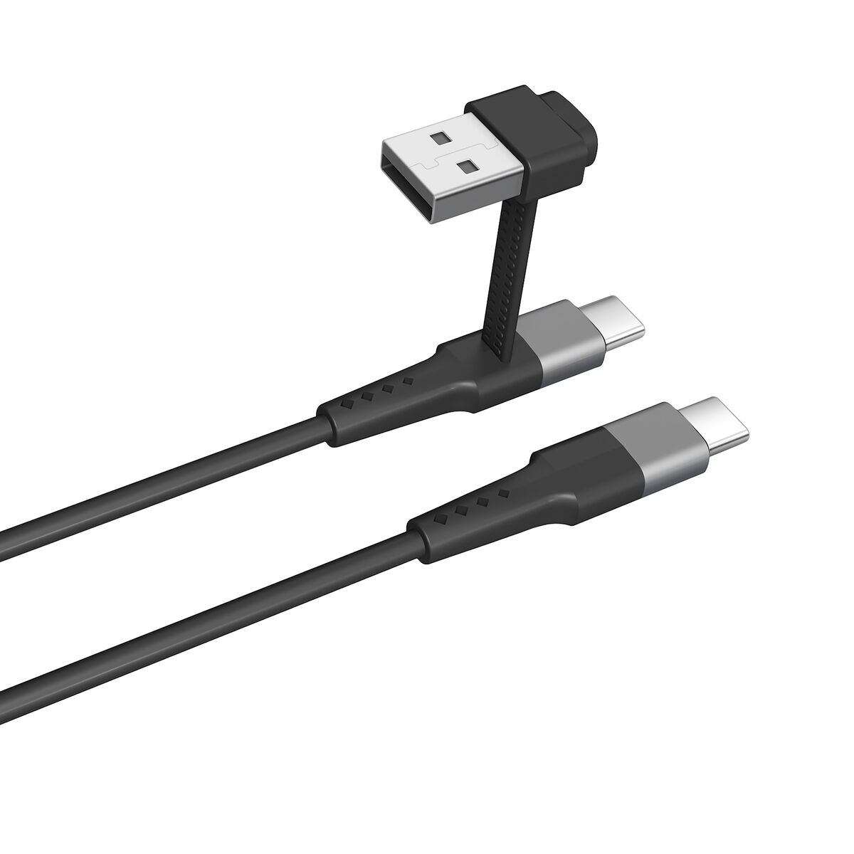 Kabel USB A naar USB-C Muvit for Change Zwart