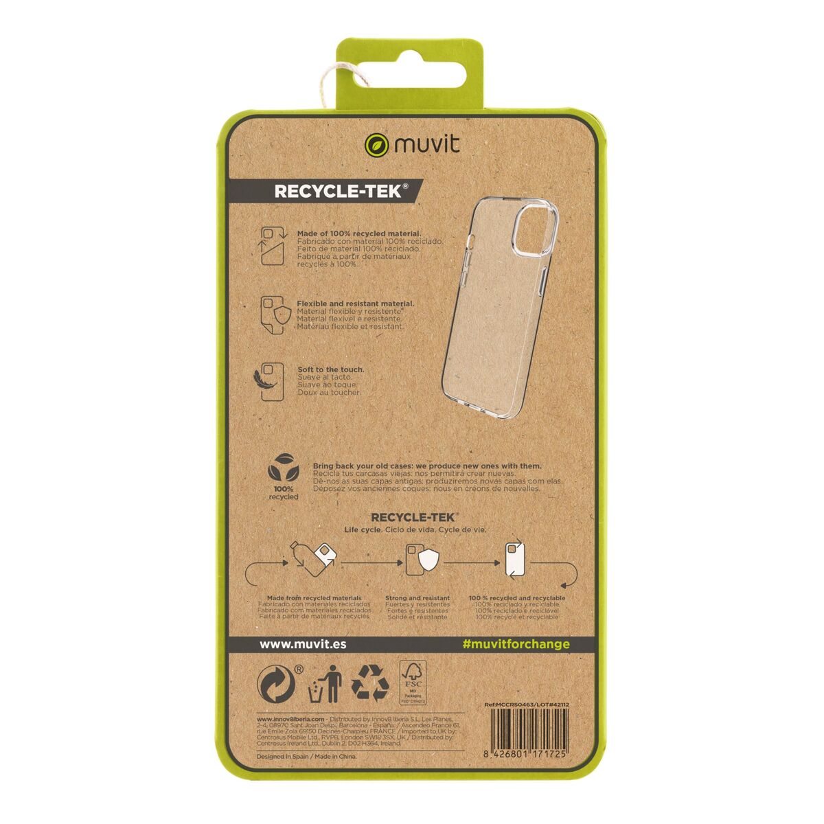 Mobile cover Muvit iPhone 15