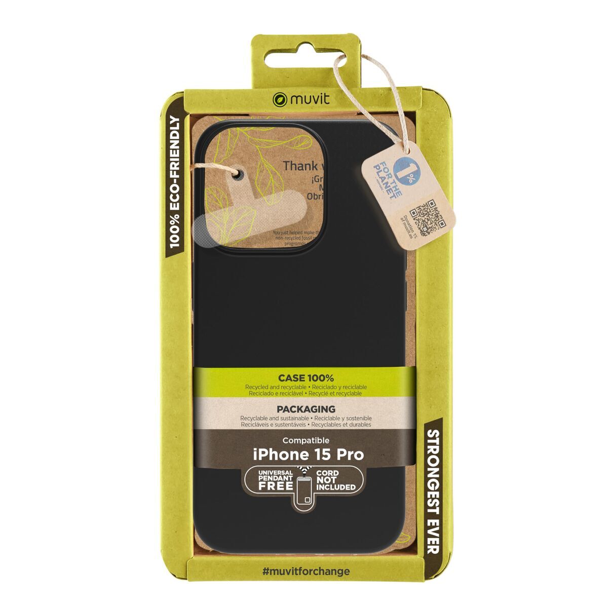 Mobile cover Muvit iPhone 15 Pro Clear iPhone 15 Pro