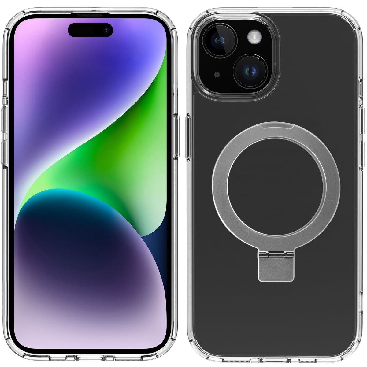 Image de Protection pour téléphone portable Muvit for Change iPhone 15 Clear iPhone 15 Magnétique