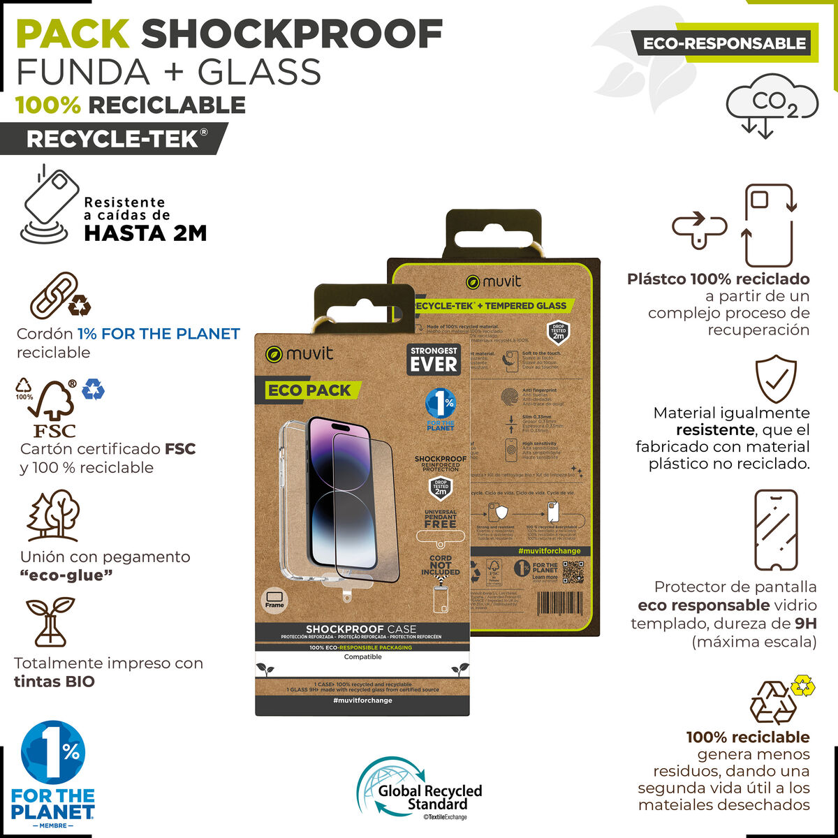 Image de Mobile Case and Protector Muvit for Change iPhone 15 Pro Max