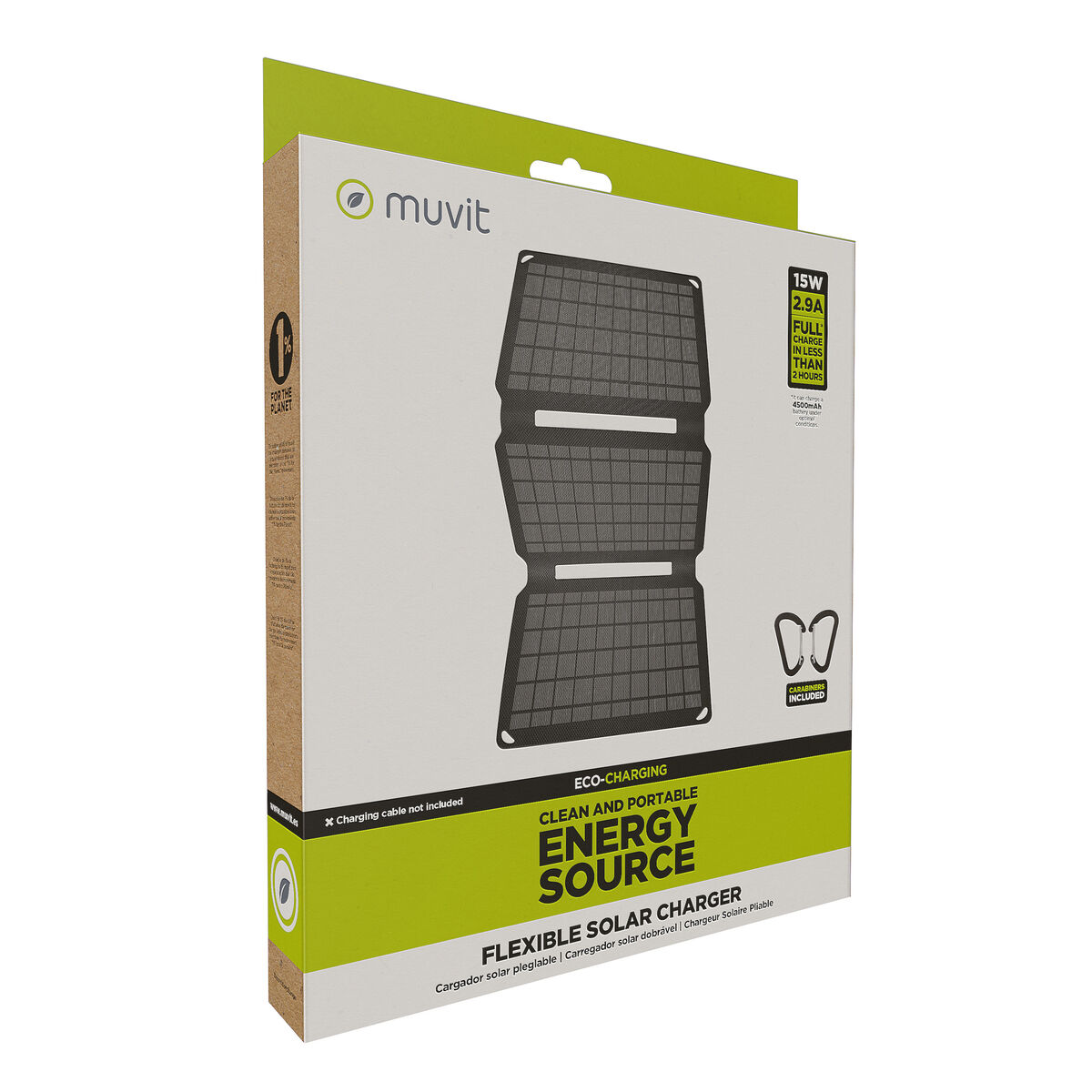Solar charger Muvit MCSCH0002 Black