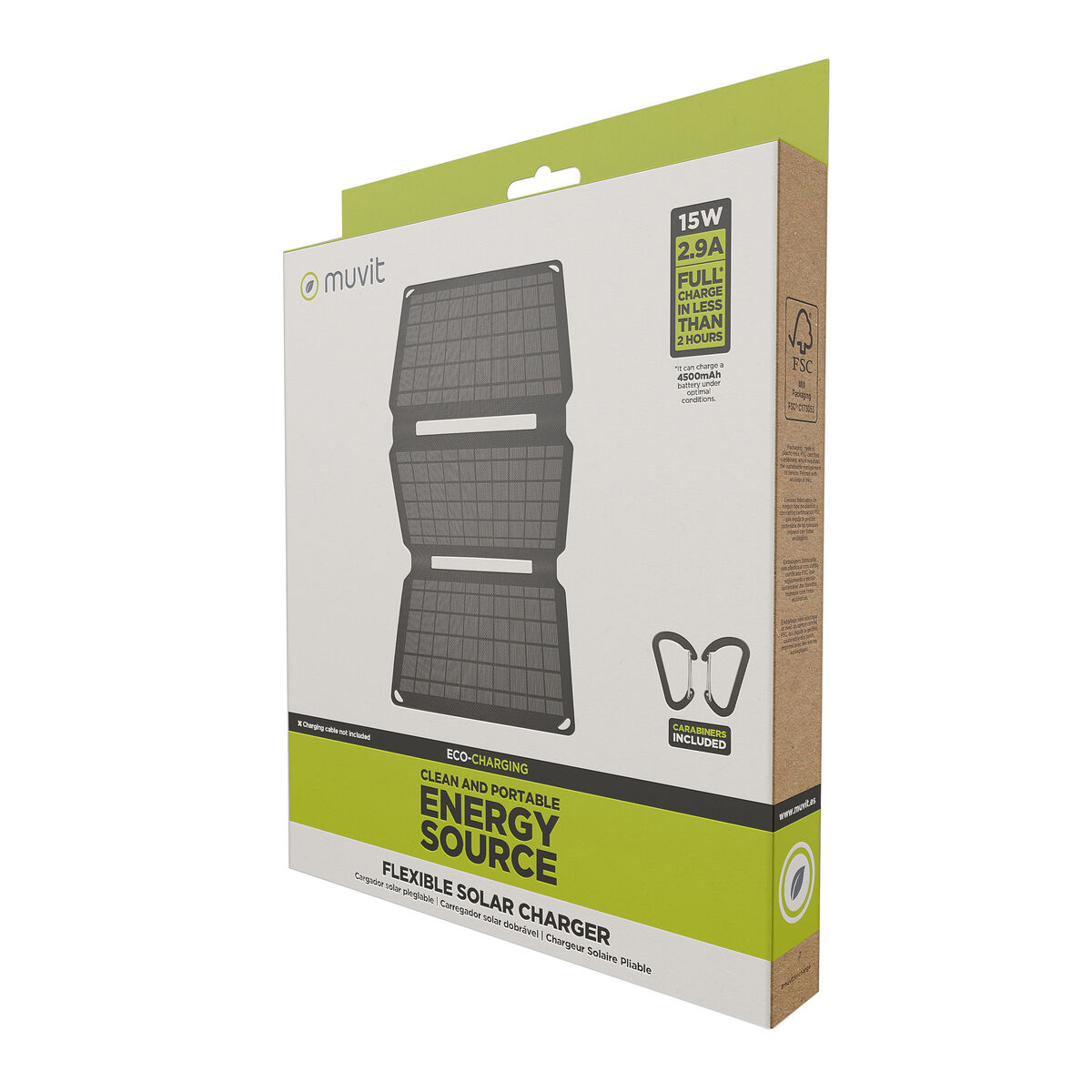 Solar charger Muvit MCSCH0002 Black