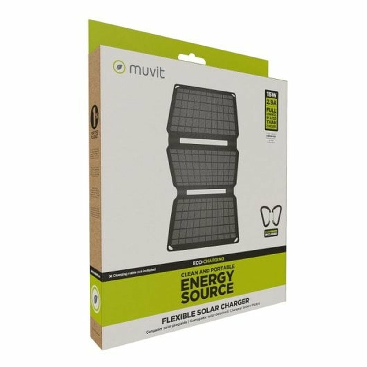 Bild von Solar charger Muvit 15W SOLAR CHARGER Black 15 W