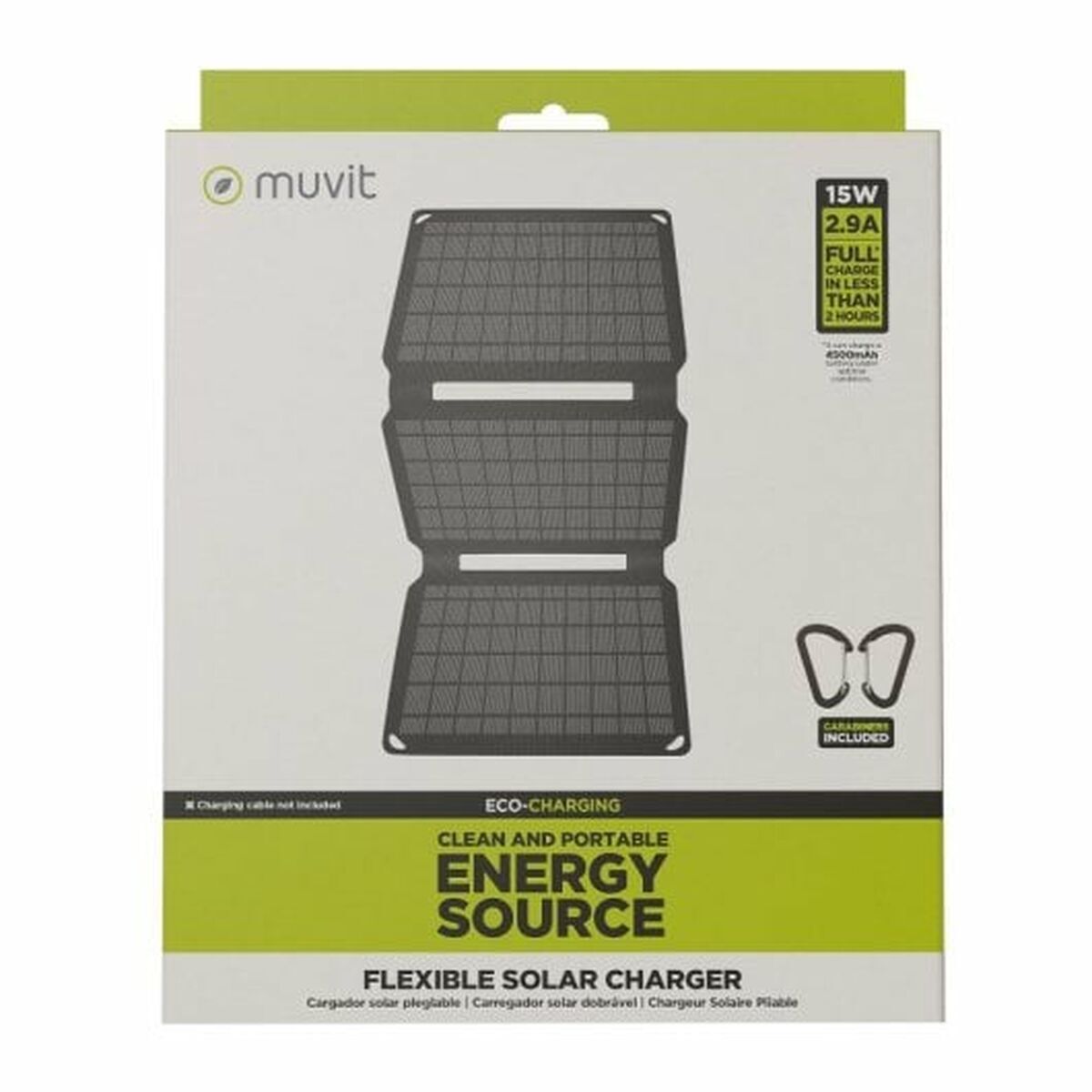 Bild von Solar charger Muvit 15W SOLAR CHARGER Black 15 W