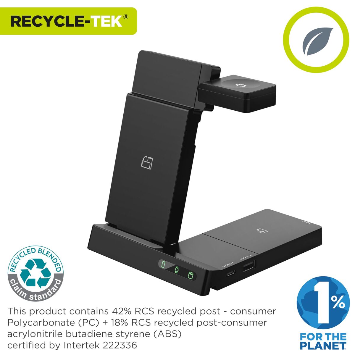 Obrazek Cordless Charger Muvit W152-R Black