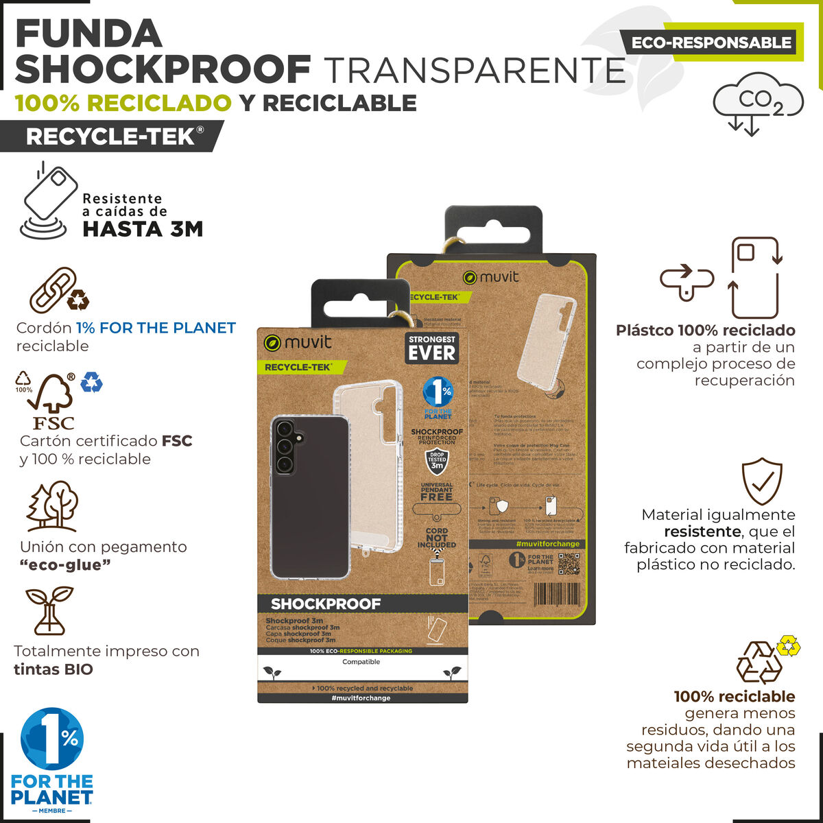 Image de Protection pour téléphone portable Muvit for Change Galaxy S24 Ultra