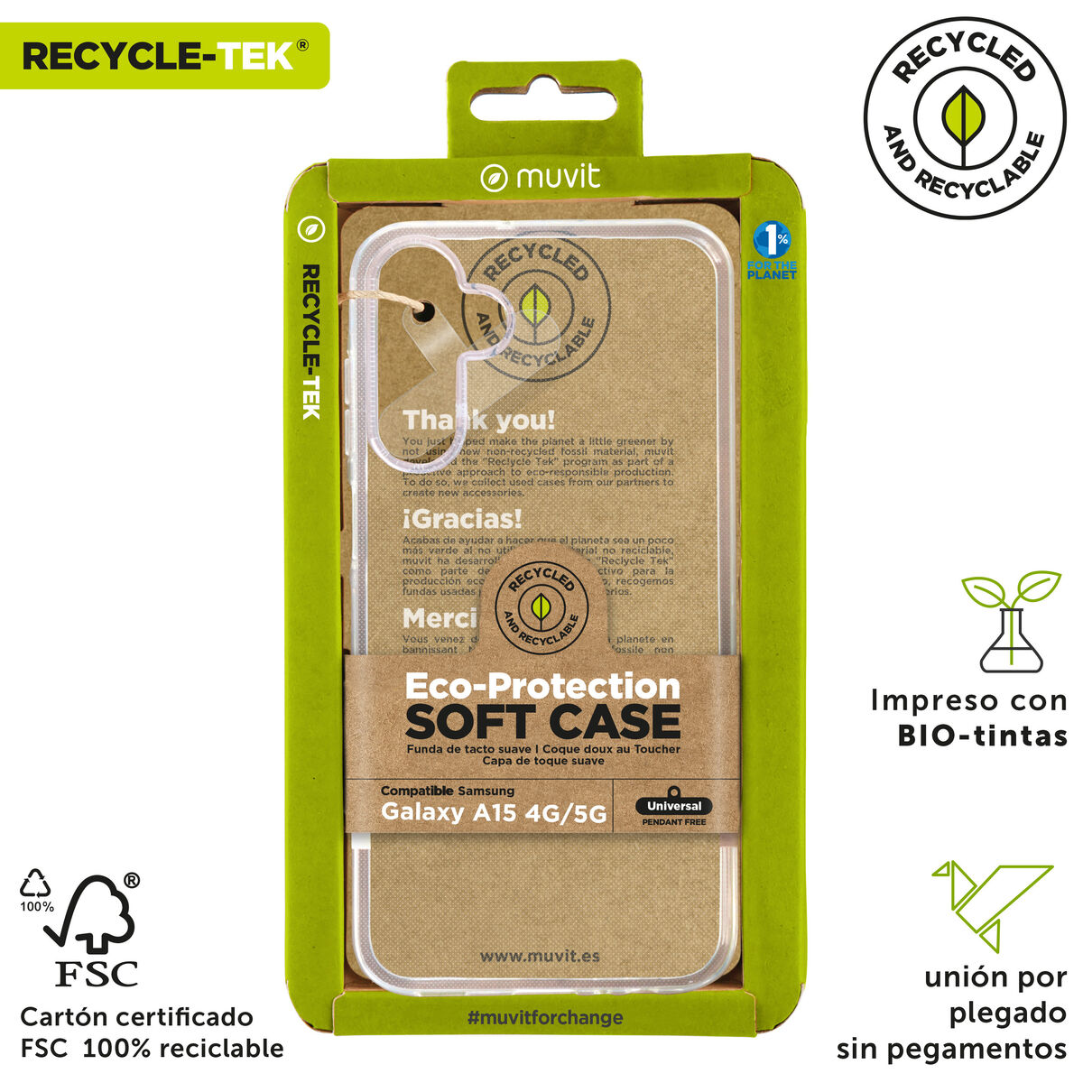 Bild von Handyhülle Muvit for Change Galaxy A15 Samsung Galaxy A14 5G