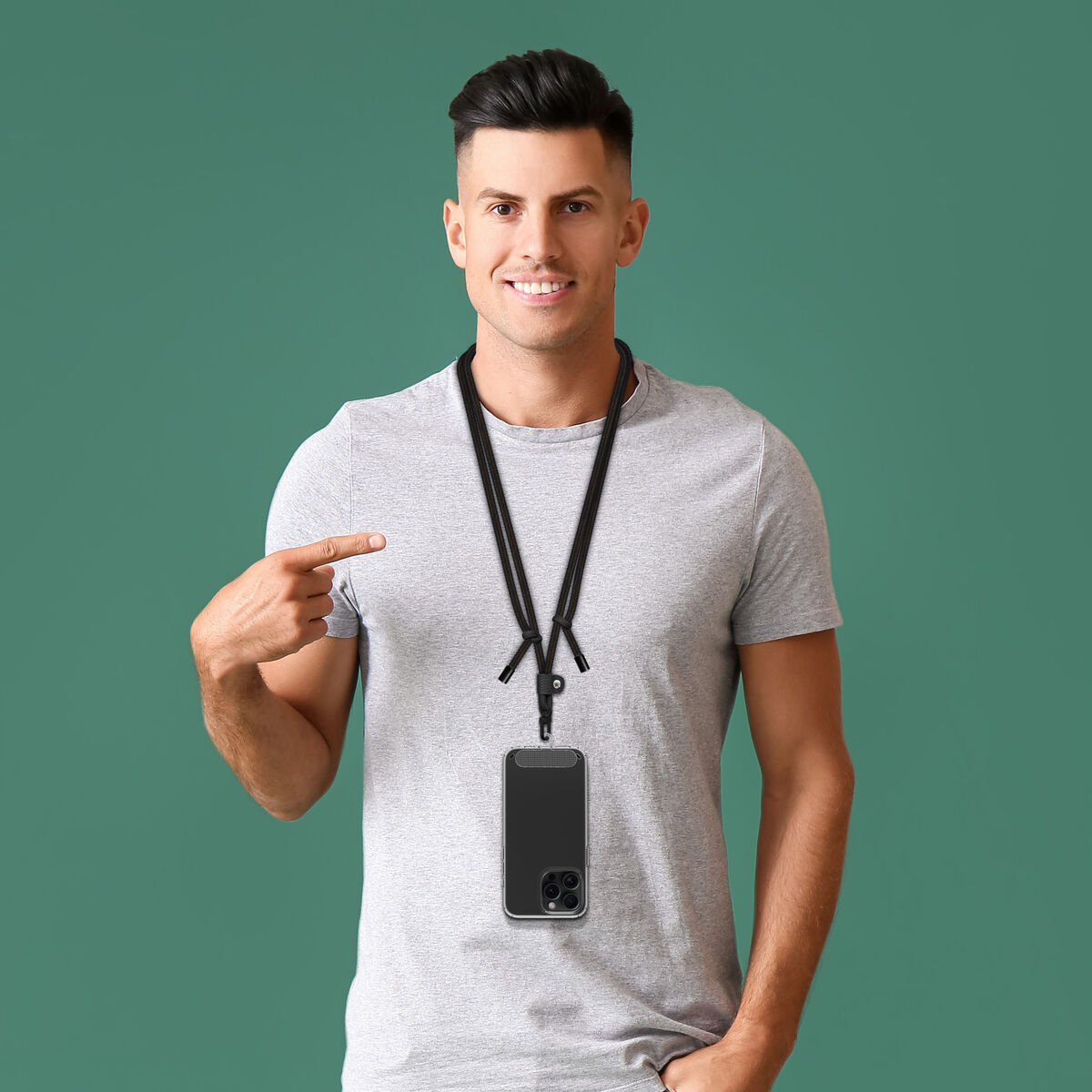 Kép Mobile Phone Lanyard Muvit for Change Black