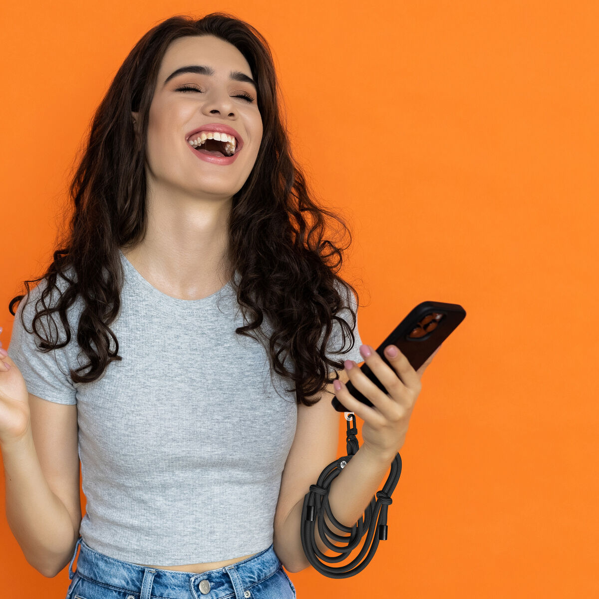 Kép Mobile Phone Lanyard Muvit for Change Black