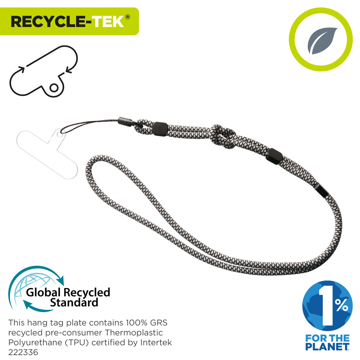 Kép Mobile Phone Lanyard Muvit for Change Black White