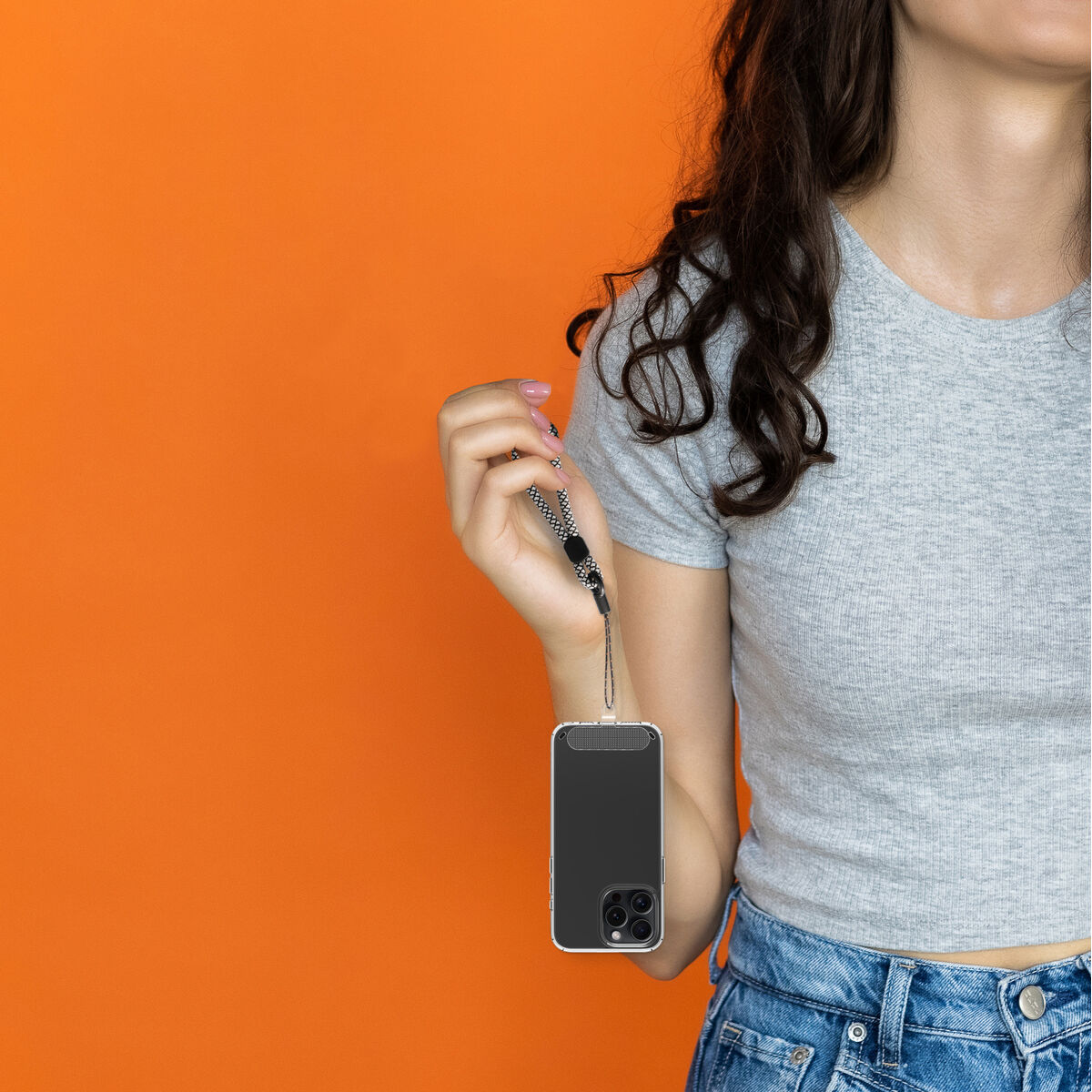 Kép Mobile Phone Lanyard Muvit for Change Black White