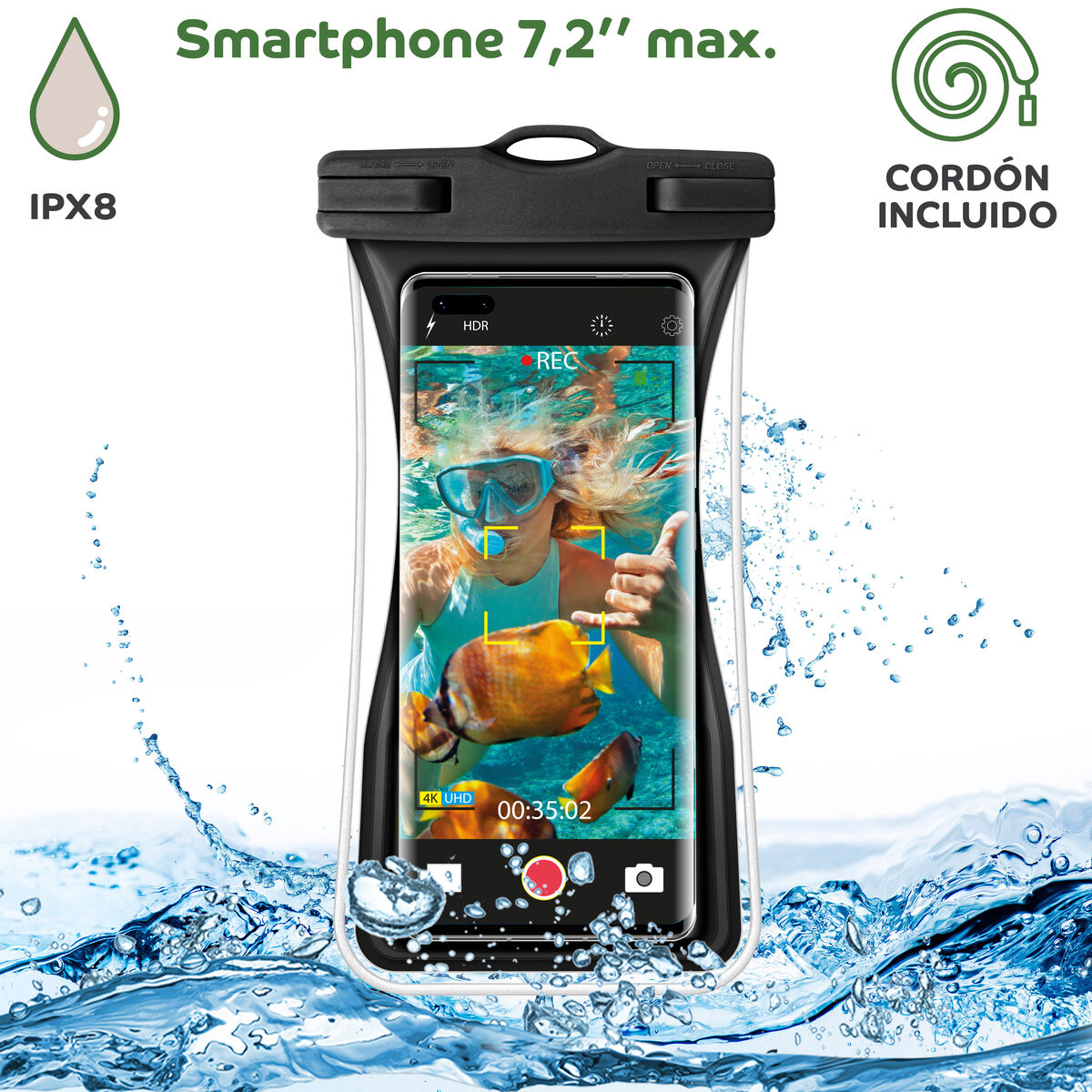Picture of Waterproof case Myway Floating Black Universal 7,2" (7")