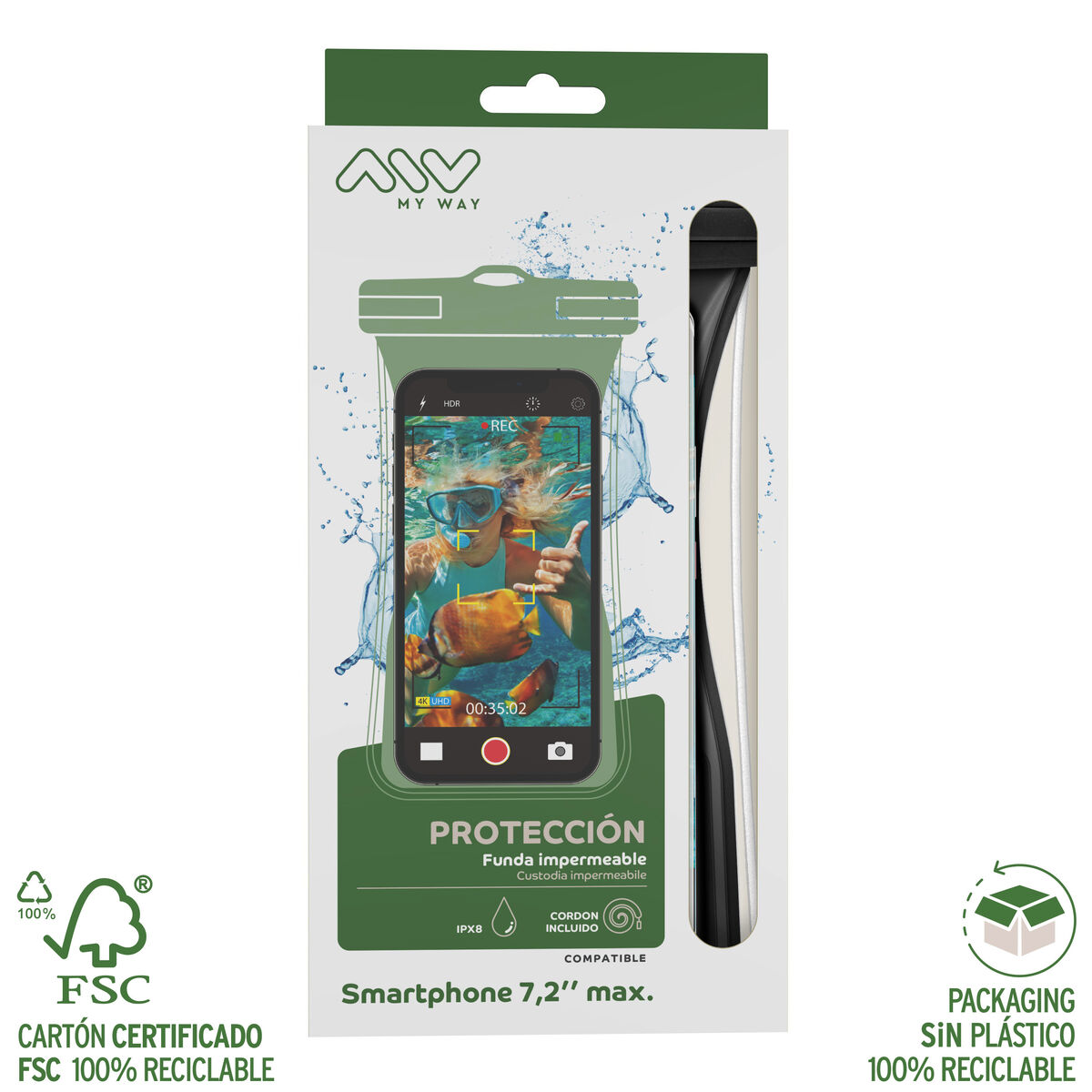 Picture of Waterproof case Myway Floating Black Universal 7,2" (7")