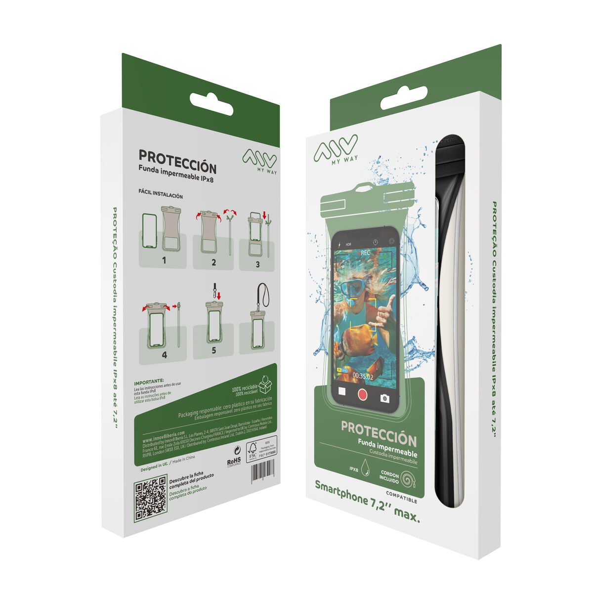 Picture of Waterproof case Myway Floating Black Universal 7,2" (7")