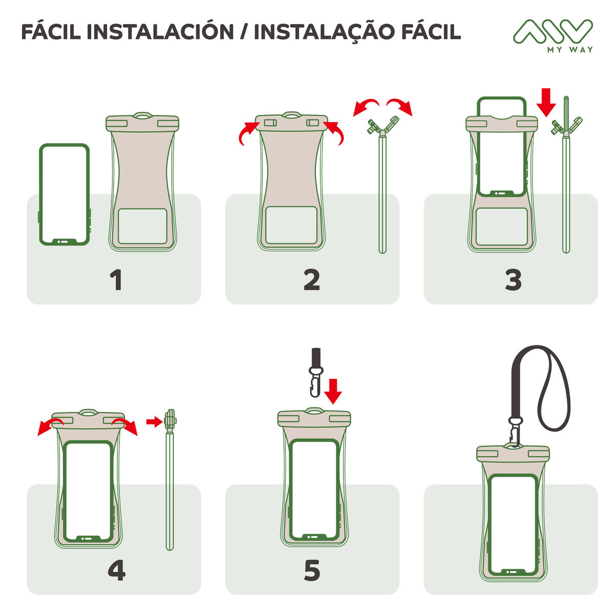 Picture of Waterproof case Myway Floating Pink Universal 7,2" (7")