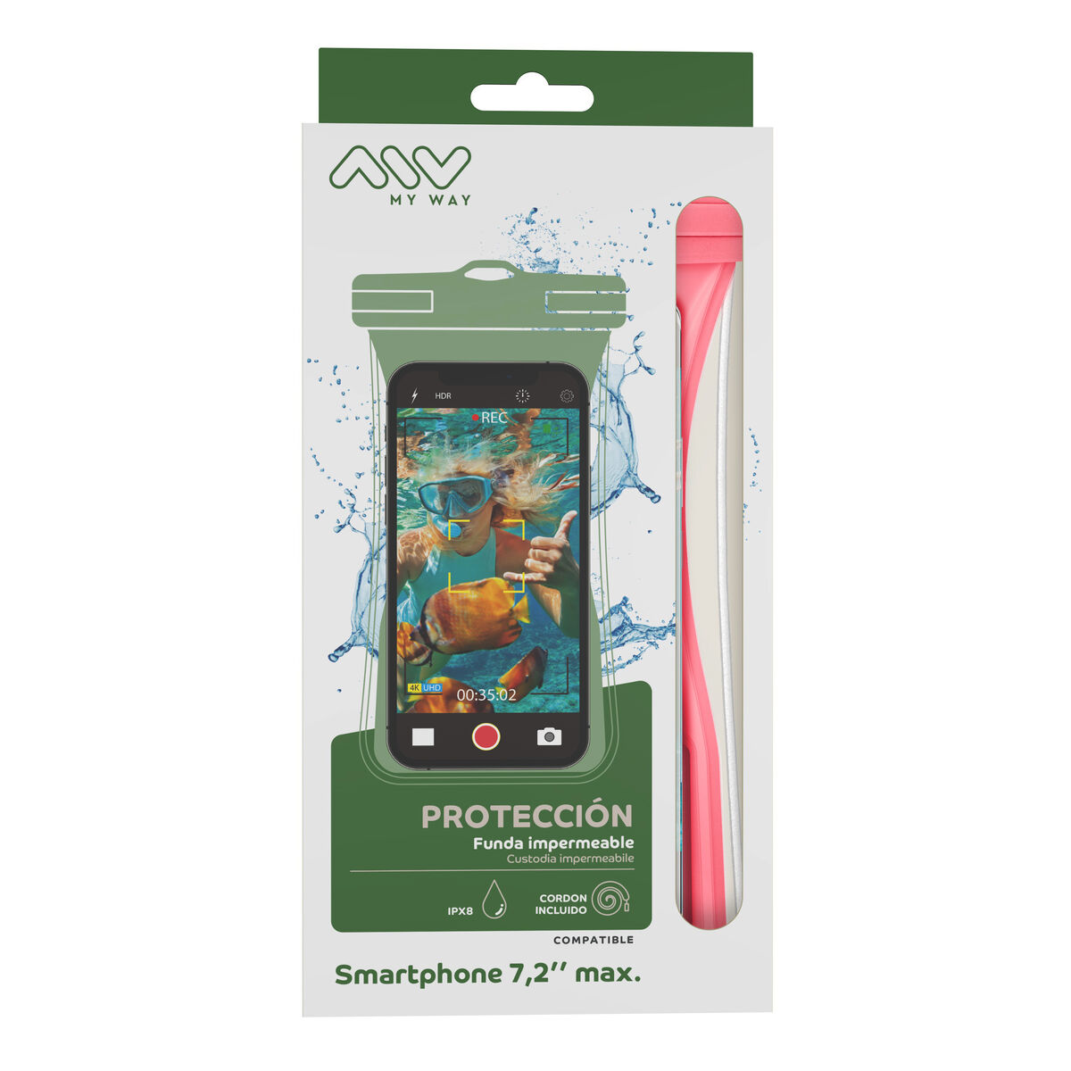 Picture of Waterproof case Myway Floating Pink Universal 7,2" (7")