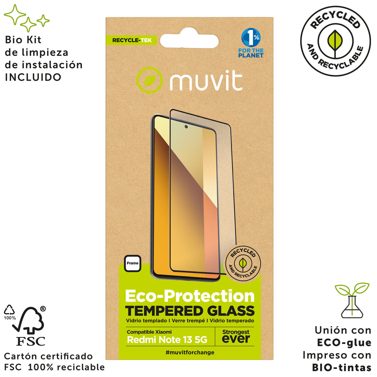 Image de Mobile Screen Protector Muvit for Change Redmi Note 13 5G