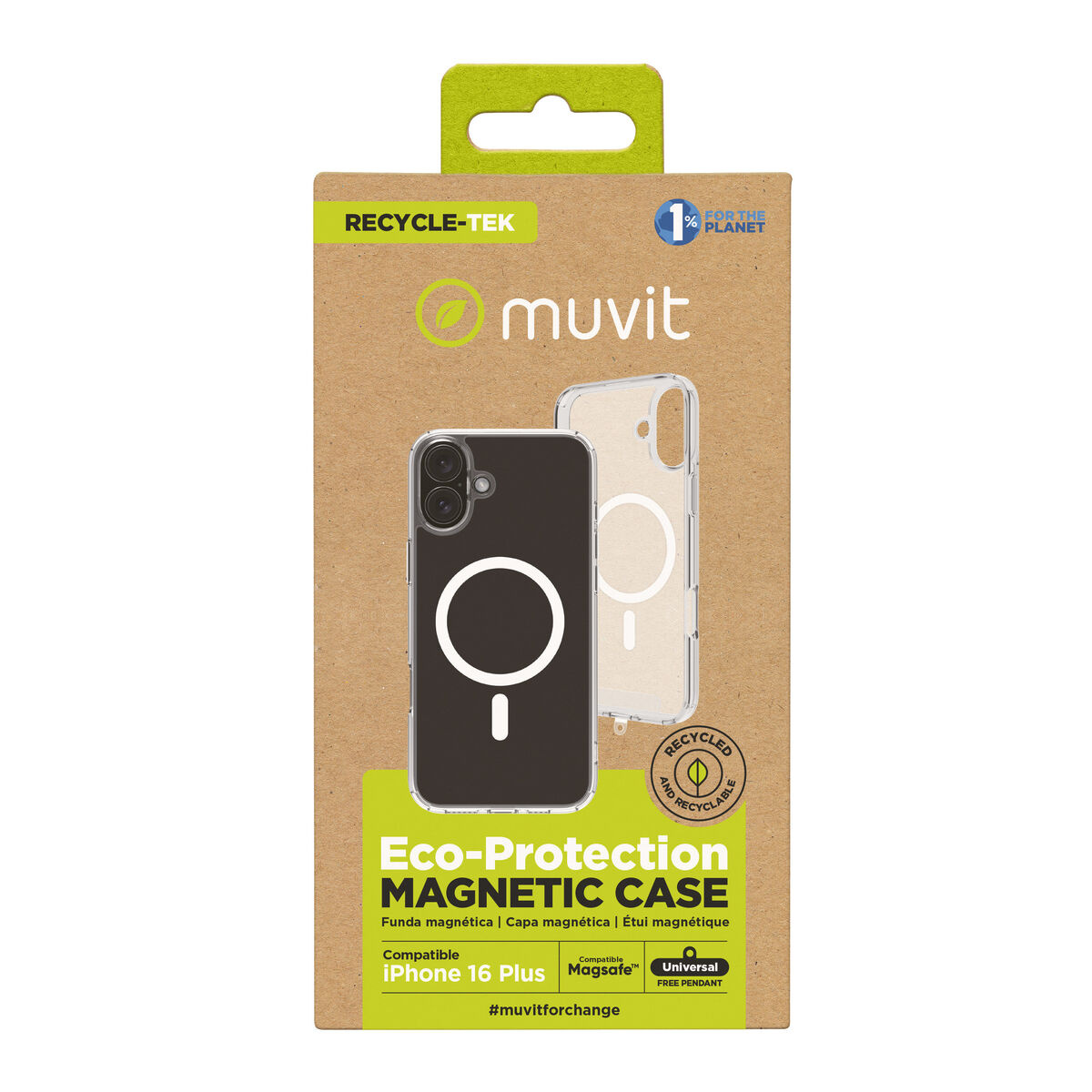 Image de Protection pour téléphone portable Muvit for Change iPhone 16 Plus Magnétique