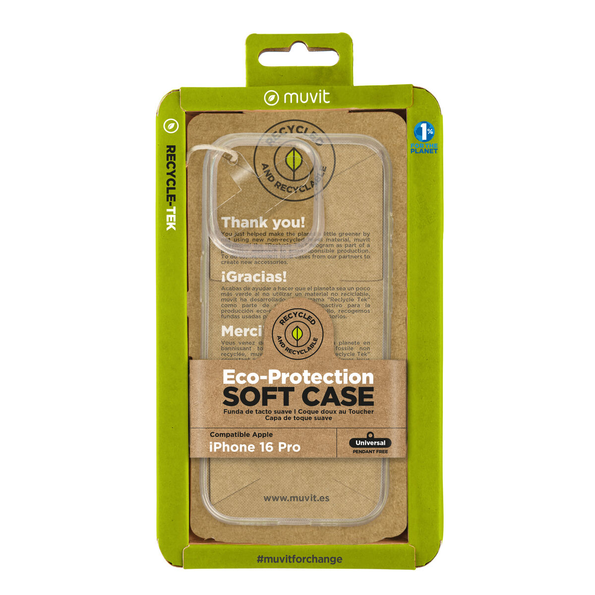 Image de Protection pour téléphone portable Muvit for Change iPhone16 Pro