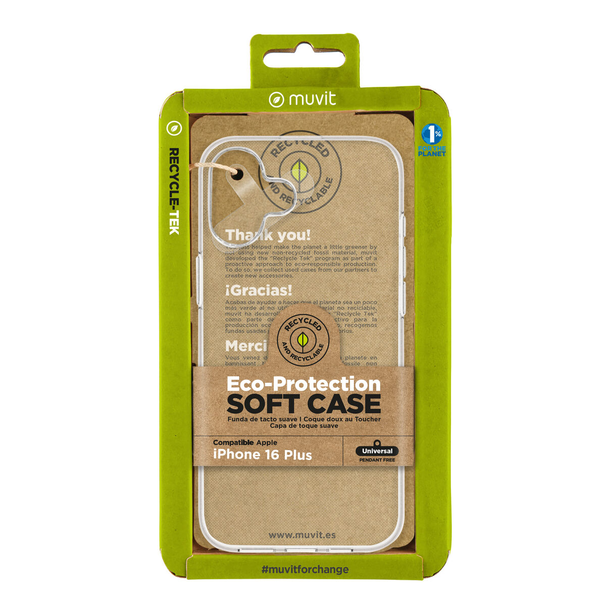 Image de Protection pour téléphone portable Muvit for Change iPhone 16 Plus