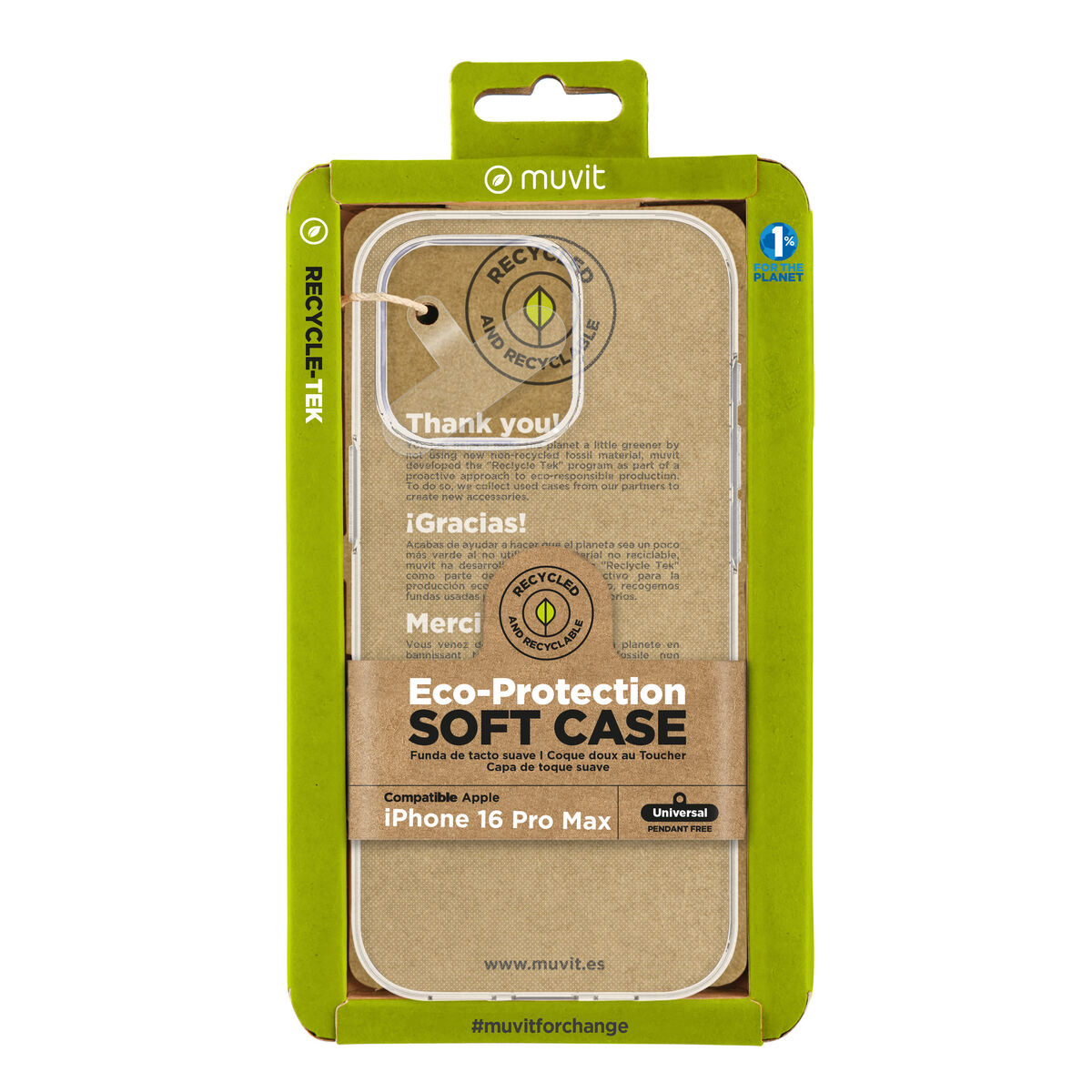 Image de Protection pour téléphone portable Muvit for Change iPhone 16 Pro Max