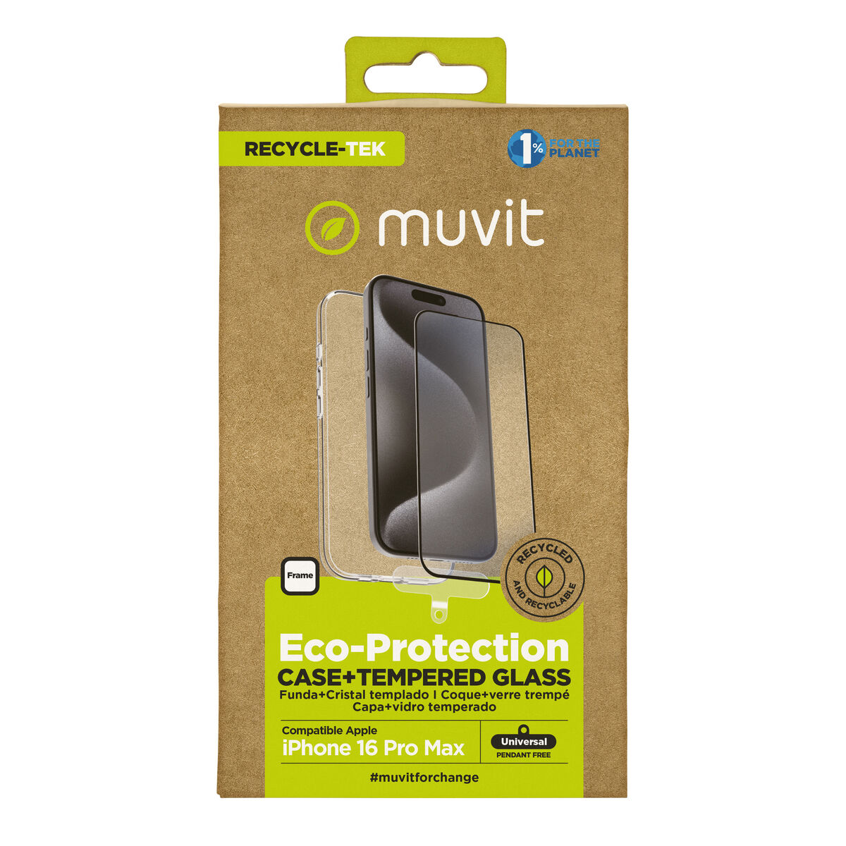 Image de Mobile Case and Protector Muvit for Change iPhone 16 Pro Max Black