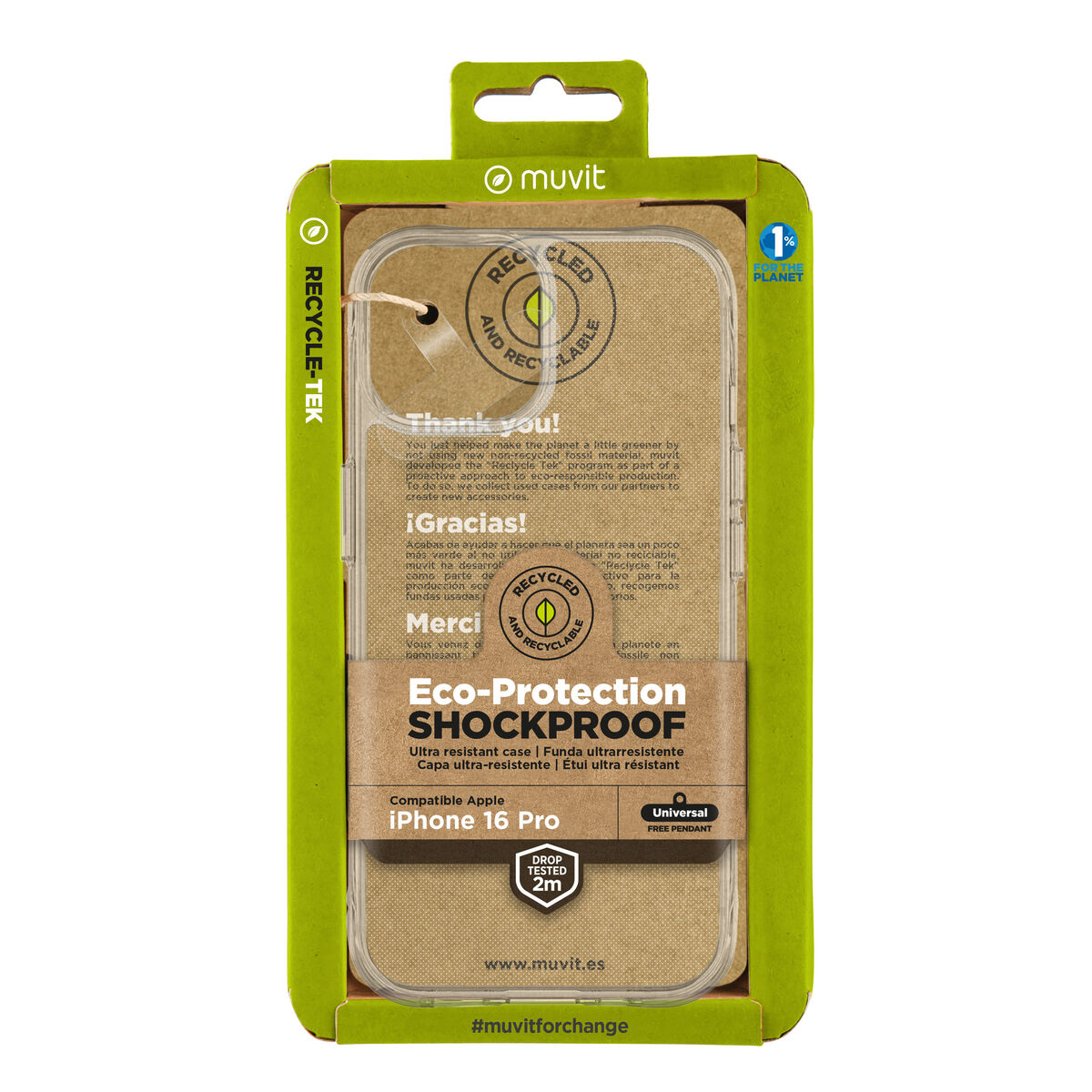 Image de Protection pour téléphone portable Muvit for Change iPhone 16 Pro