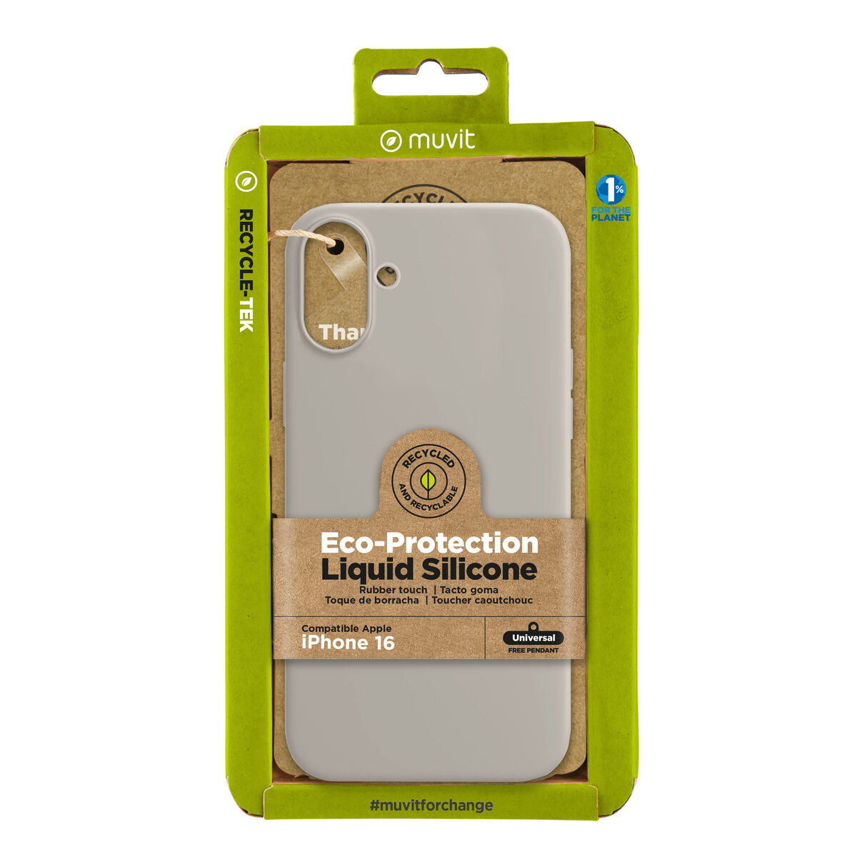 Image de Protection pour téléphone portable Muvit for Change iPhone 16 Nude