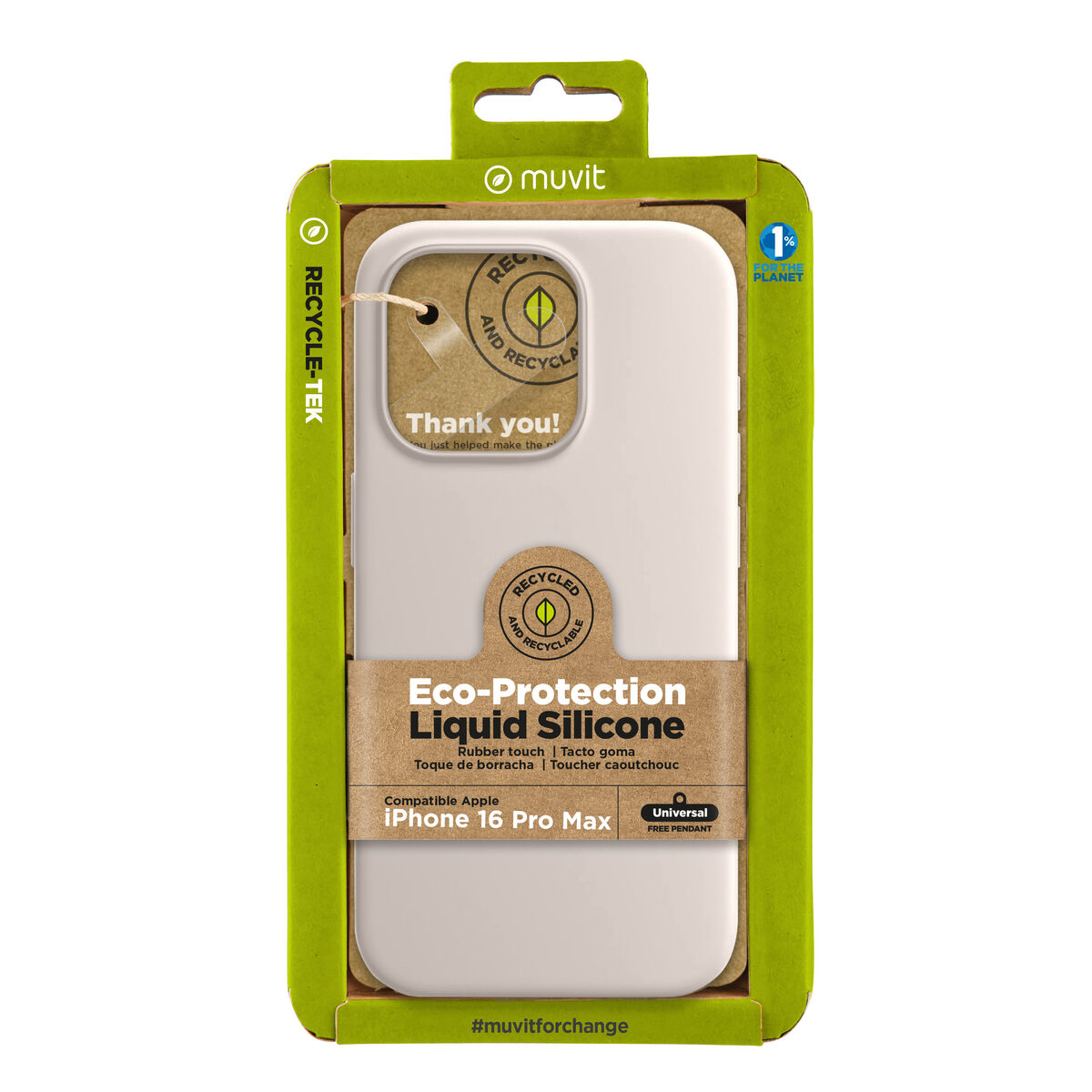 Image de Protection pour téléphone portable Muvit for Change iPhone 16 Pro Max Nude