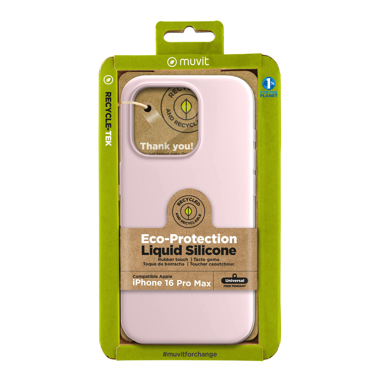 Image de Protection pour téléphone portable Muvit for Change iPhone 16 Pro Max Rose