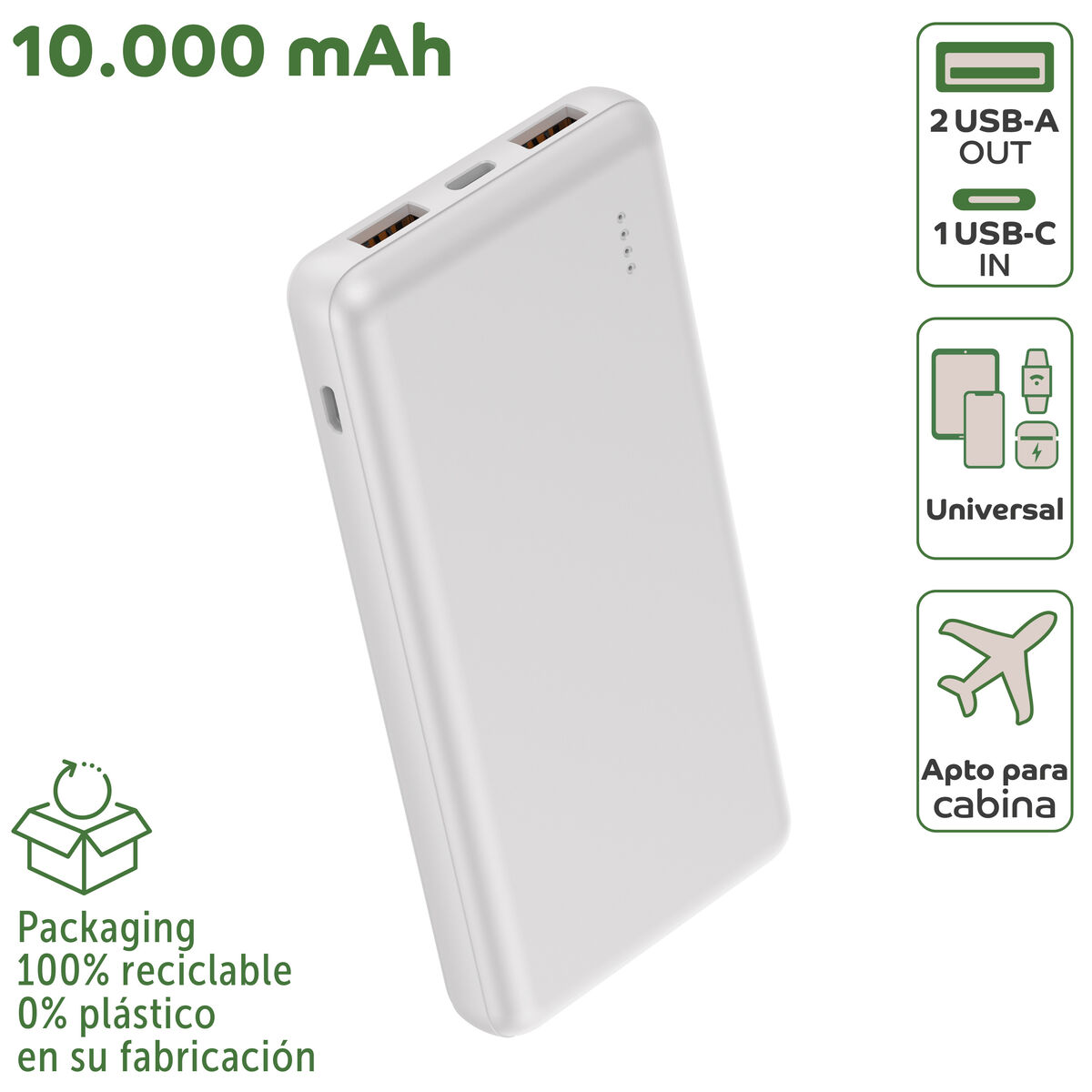 Picture of Powerbank Myway White 10000 mAh
