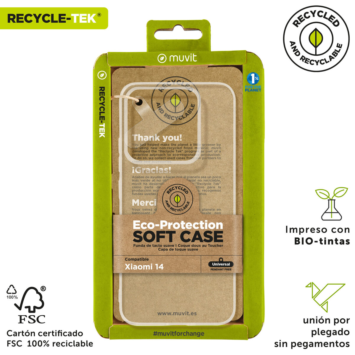 Image de Protection pour téléphone portable Muvit for Change Xiaomi 14