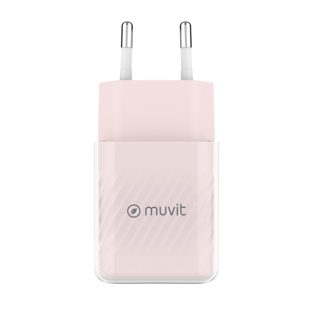 Bild von Wand-Ladegerät + USB-C Kabel Muvit for Change Glass GaN Rosa