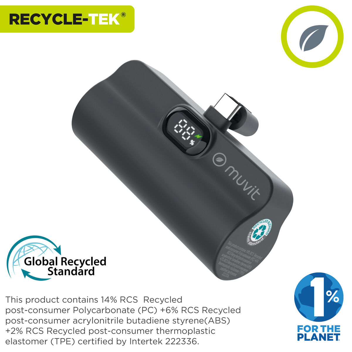 Picture of Powerbank Muvit for Change DP53D-R-PD Black 5000 mAh